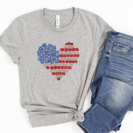 USA Flag Heart T-Shirt