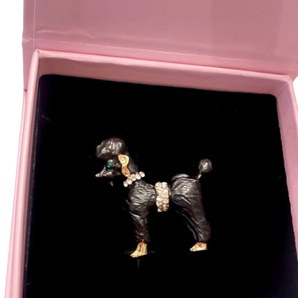 Black Poodle Brooch