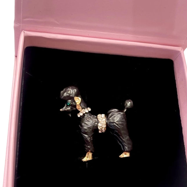 Black Poodle Brooch