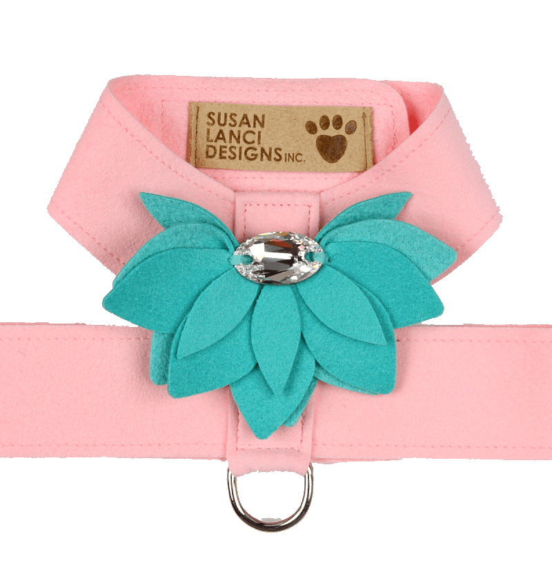 Water Lily Tinkie Harness Puppy Pink With Bimini Blue