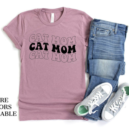 Trendy Cat Mom T-Shirt