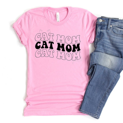 Trendy Cat Mom T-Shirt