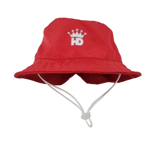 Red Bucket Rain Hat