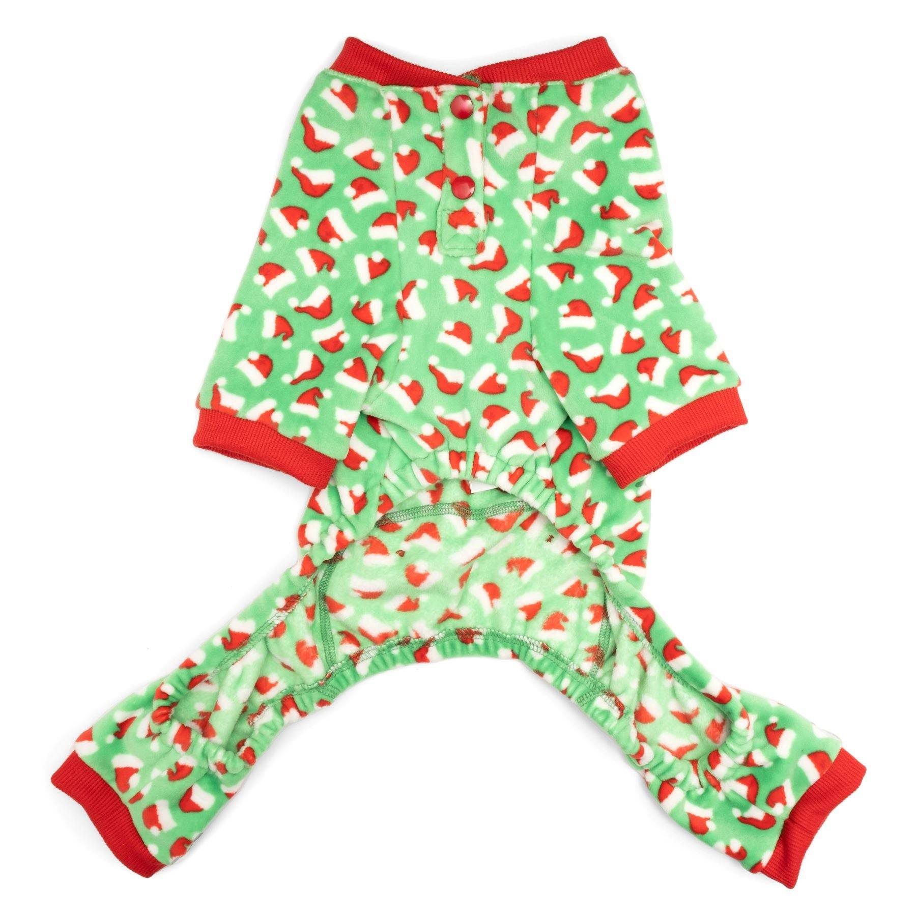 Santa Hats Fleece Dog Jammies