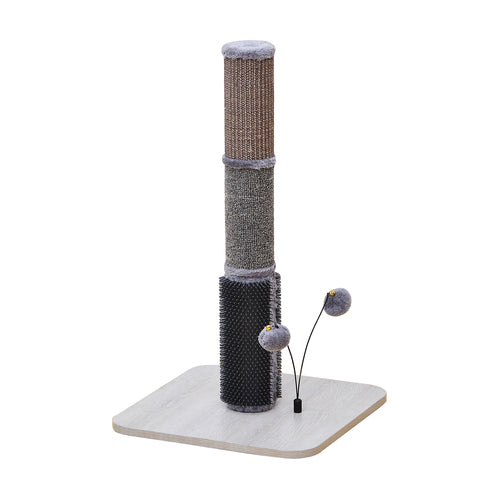 Urbane Durable Cat Scratcher with Rubber Massager & Teaser Ball