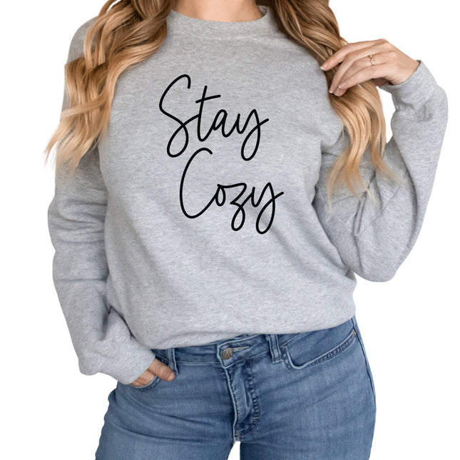 Stay Cozy Sweatshirt Unisex Crew Neck Crewneck Sweatshirt