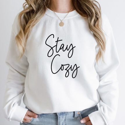 Stay Cozy Sweatshirt Unisex Crew Neck Crewneck Sweatshirt