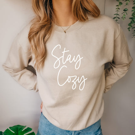 Stay Cozy Sweatshirt Unisex Crew Neck Crewneck Sweatshirt