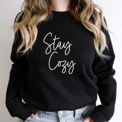 Stay Cozy Sweatshirt Unisex Crew Neck Crewneck Sweatshirt