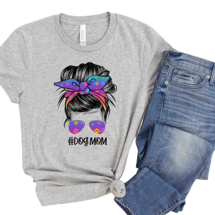 Dog Mom Messy Bun Human T-Shirt