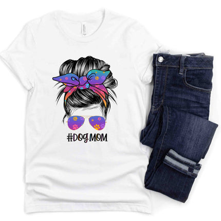 Dog Mom Messy Bun Human T-Shirt