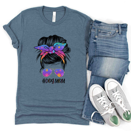 Dog Mom Messy Bun Human T-Shirt