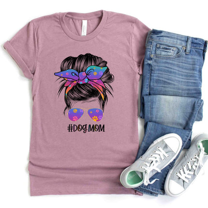 Dog Mom Messy Bun Human T-Shirt