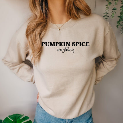 PUMPKIN SPICE EVERYTHING Sweatshirt Unisex Crew Neck Crewneck Sweatshirt