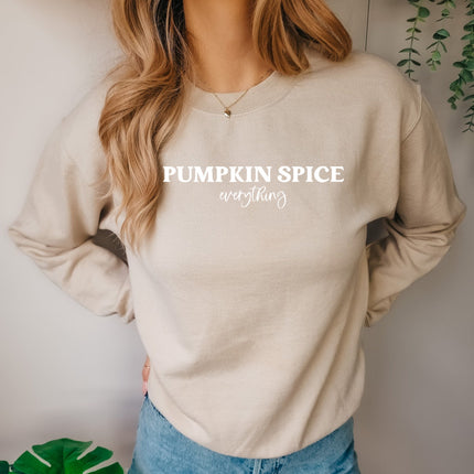 PUMPKIN SPICE EVERYTHING Sweatshirt Unisex Crew Neck Crewneck Sweatshirt