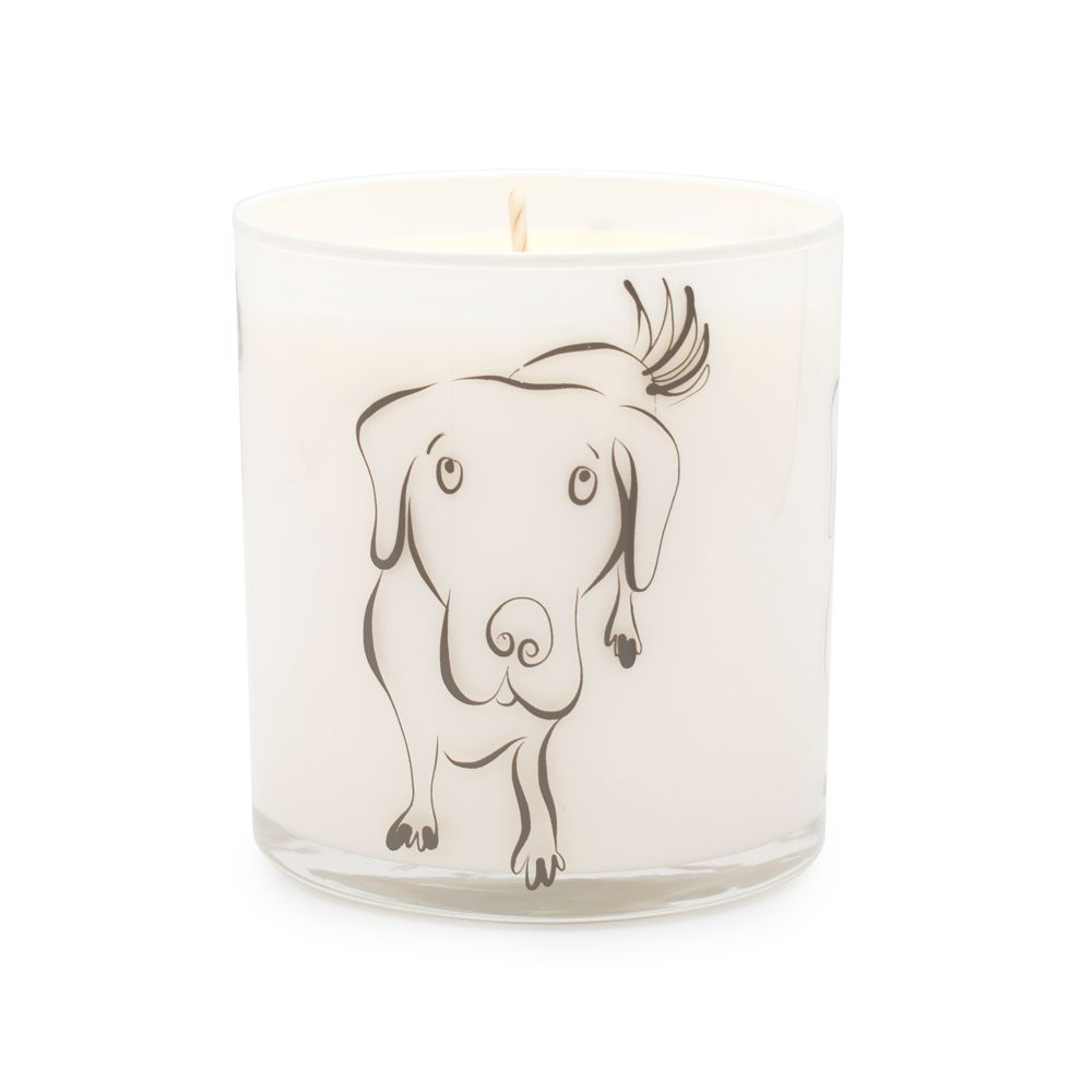 big stick cedar scented taupe dog jar candle