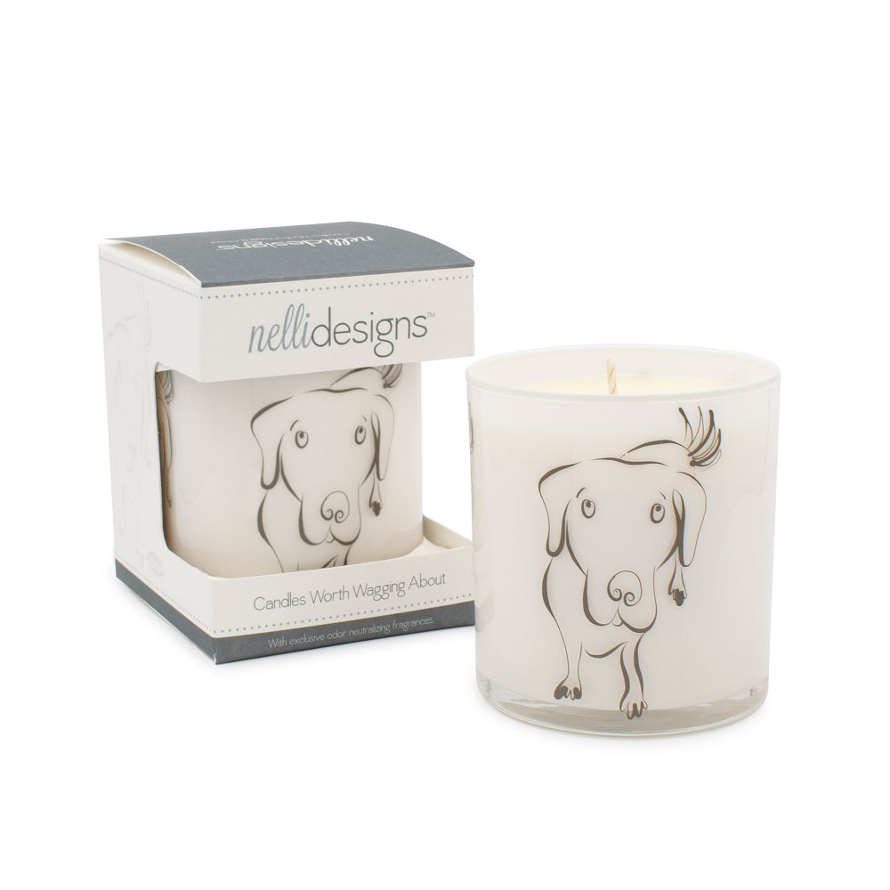 big stick cedar scented taupe dog jar candle