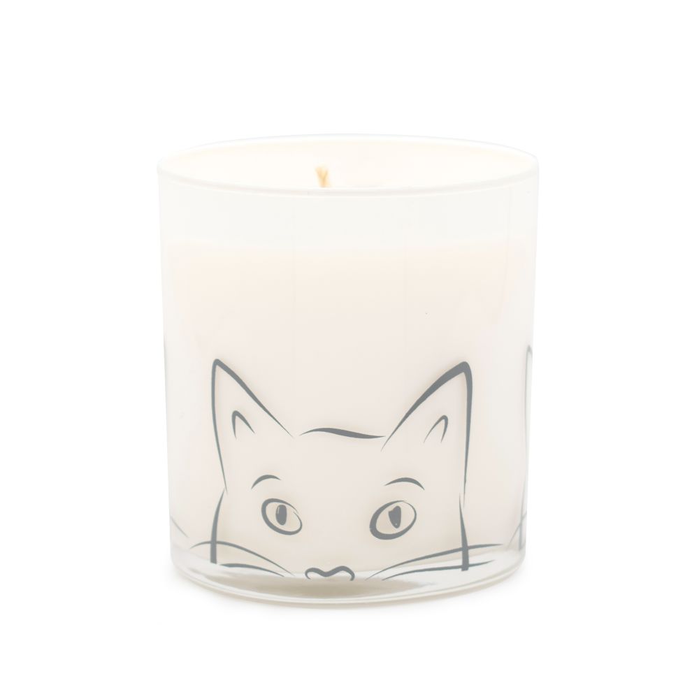 lazy days lavender scented gray cat jar candle