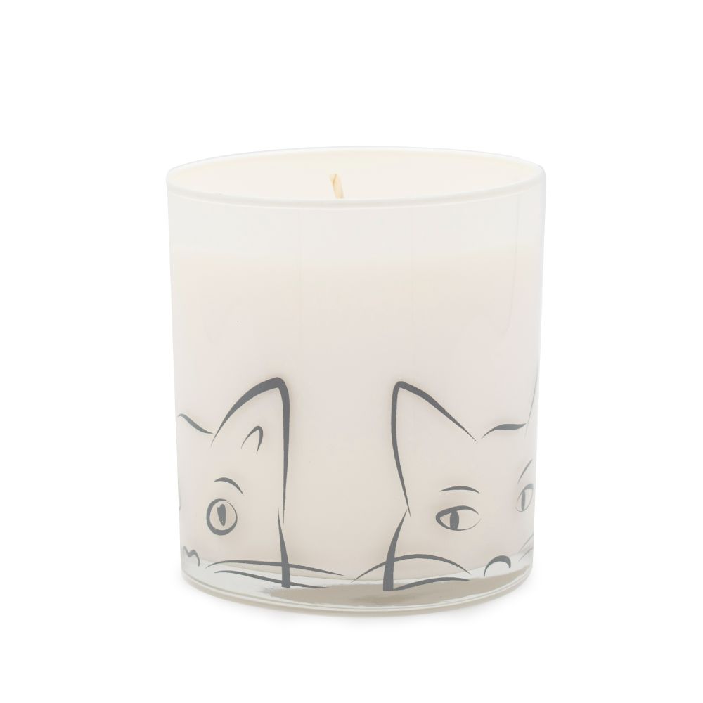 lazy days lavender scented gray cat jar candle