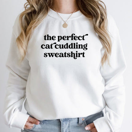 THE PERFECT CAT CUDDLING Sweatshirt Unisex Crew Neck Crewneck Sweatshirt