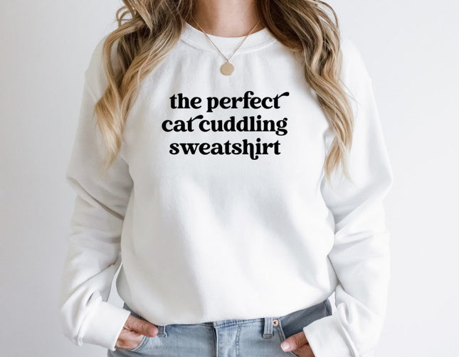 THE PERFECT CAT CUDDLING Sweatshirt Unisex Crew Neck Crewneck Sweatshirt