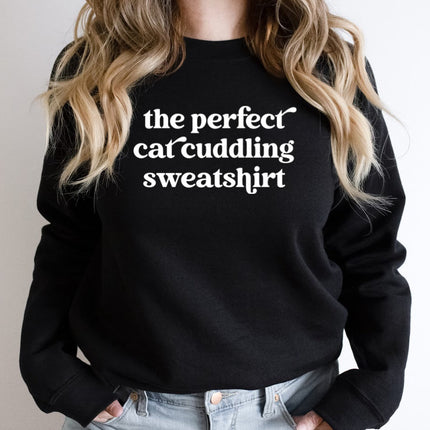 THE PERFECT CAT CUDDLING Sweatshirt Unisex Crew Neck Crewneck Sweatshirt