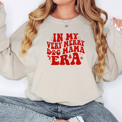 IN MY VERY MERRY DOG MAMA ERA Sweatshirt Unisex Crew Neck Crewneck Sweatshirt