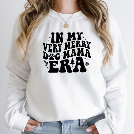 IN MY VERY MERRY DOG MAMA ERA Sweatshirt Unisex Crew Neck Crewneck Sweatshirt