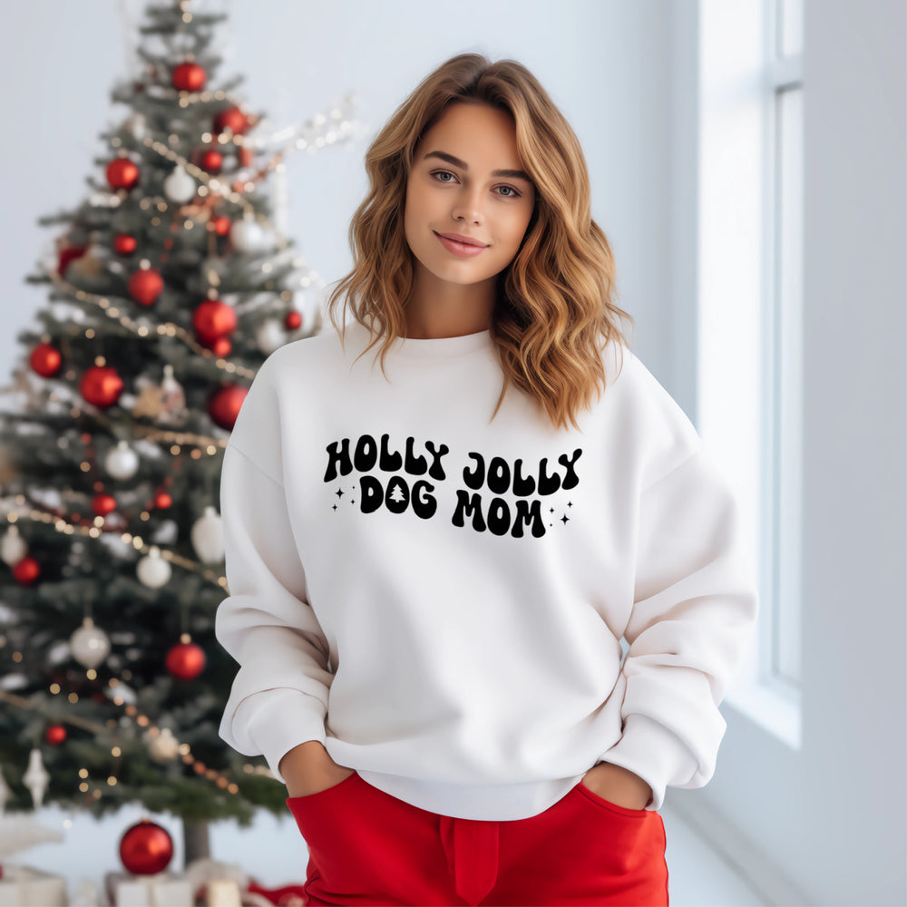 Holly Jolly Dog Mom Sweatshirt 