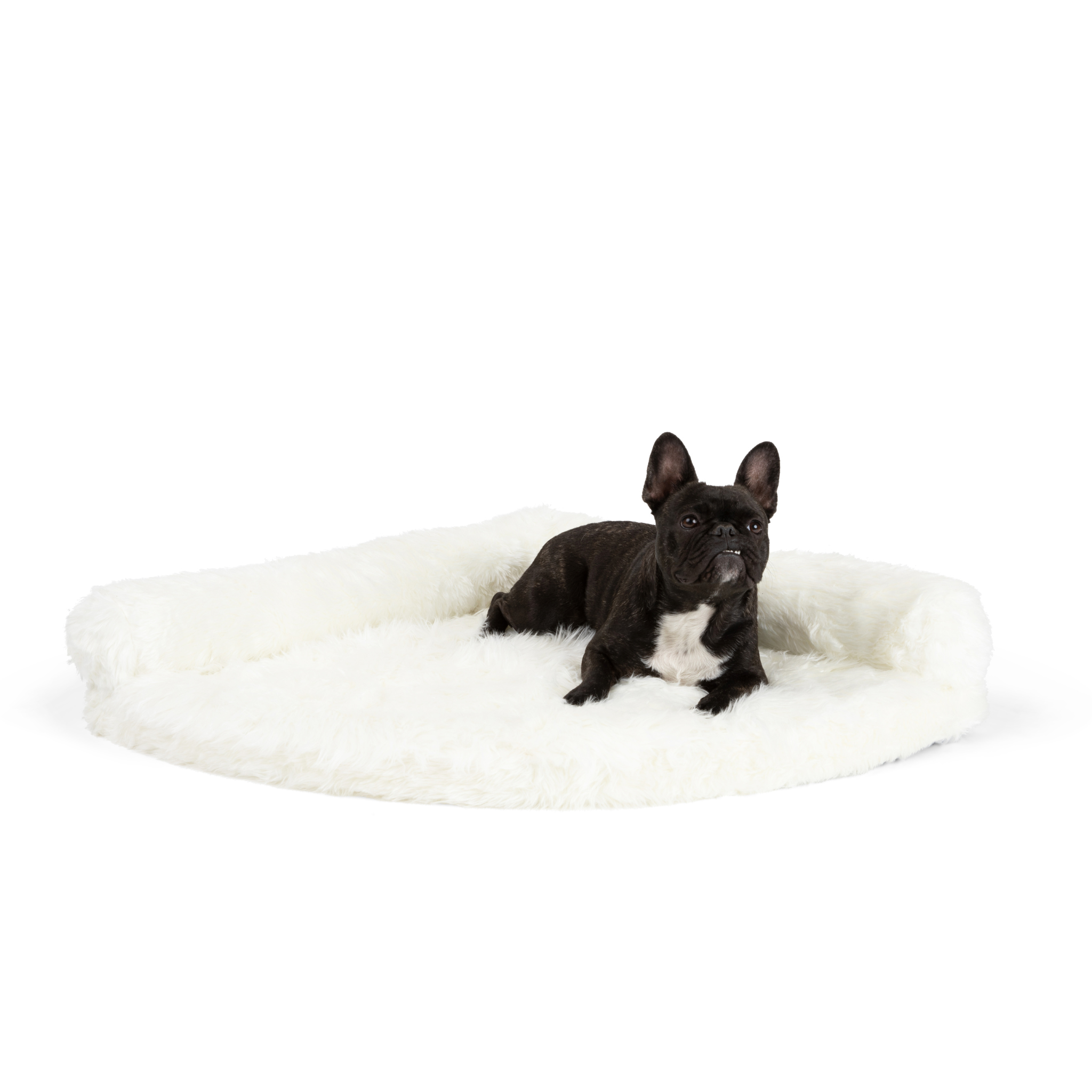 PupRug™ Memory Foam Corner Dog Bed - Polar White