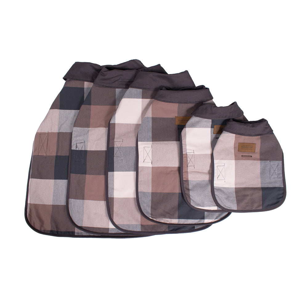 pendleton pet adjustable dog coat - block plaid