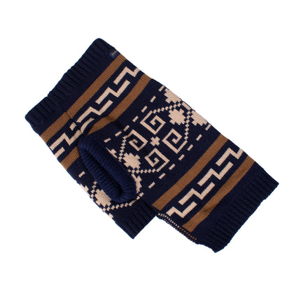 pendleton pet knitted pull over dog sweater - westerley navy