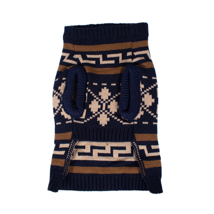 pendleton pet knitted pull over dog sweater - westerley navy