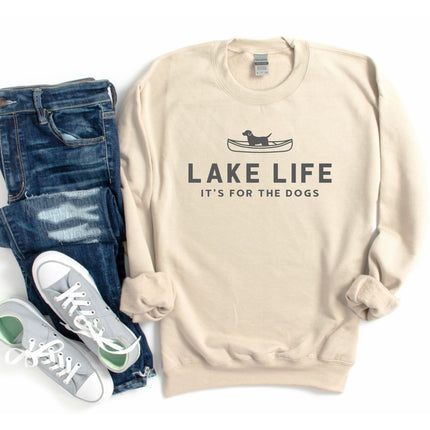 LAKE Shirt Sweatshirt Unisex Crew Neck Crewneck Sweatshirt LAKE LIFE Dog Lover Shirts