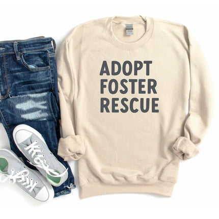 Adopt, Foster, Rescue Crewneck Sweatshirt