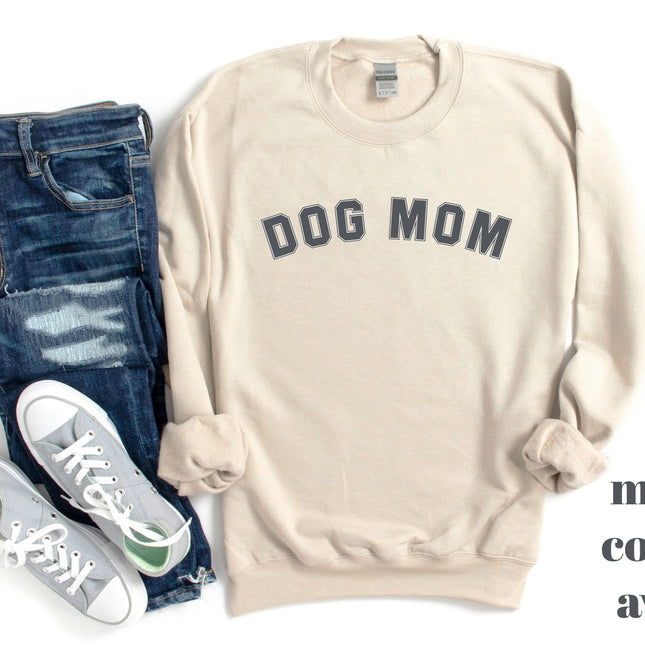 DOG MOM Sweatshirt Unisex Crew Neck Crewneck Sweatshirt People Shirt