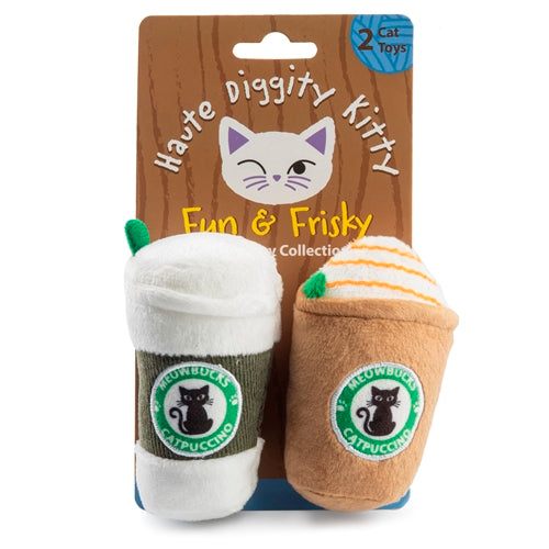 Meowbucks-2 coffee cups-Organic Catnip Toys