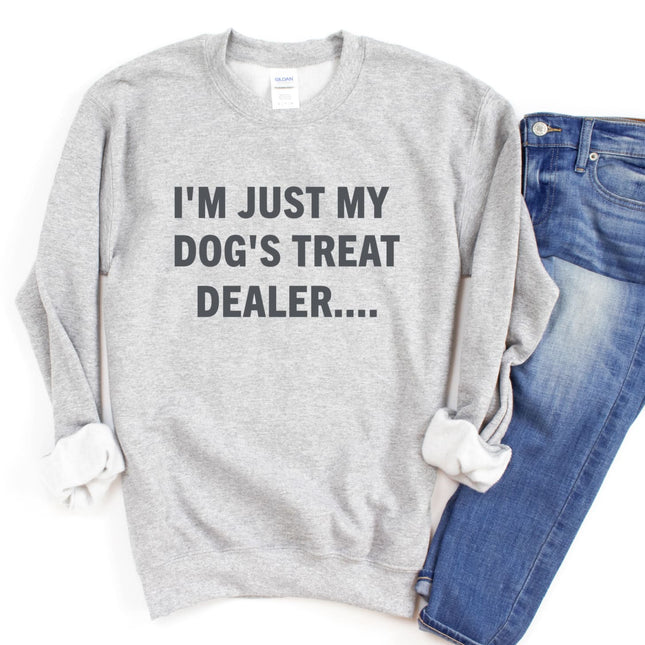 People Sweatshirt Unisex Crew Neck Crewneck Sweatshirt Dog Lover Shirt TREAT DEALER