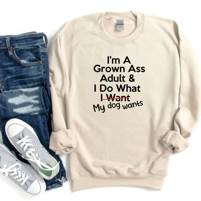 Grown Adult Dog Mom Sweatshirt