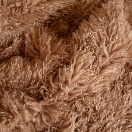 PupRug™ Luxe Faux Fur Orthopedic Dog Bed - Plush Sheep Tan