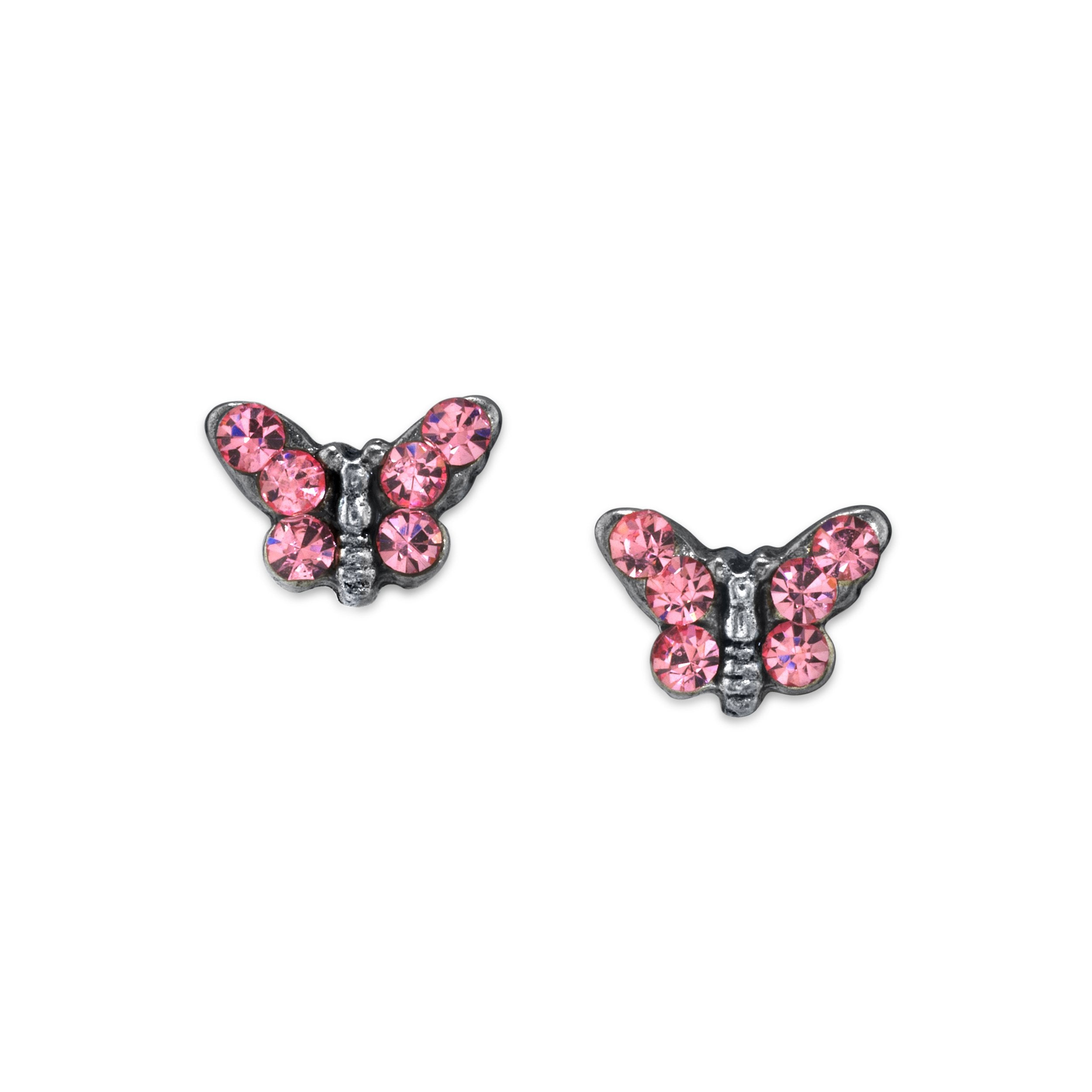 1928 Jewelry Crystal Butterfly Stud Earring