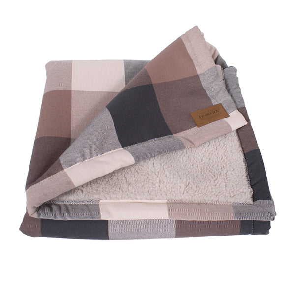 pendleton block plaid berber pet throw