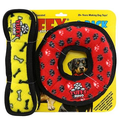 tuffy® Medium Red Ring & Yellow Bone 2 Pack Option