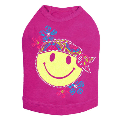 Happy Face Hippy - Dog Tank