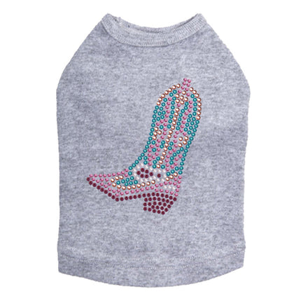 Boot (Pink & Turquoise) - Dog Tank