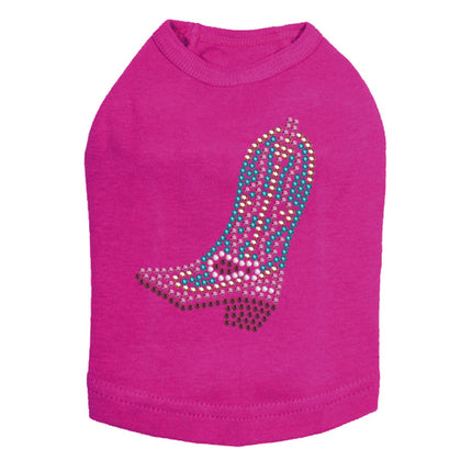 Boot (Pink & Turquoise) - Dog Tank