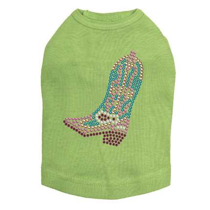 Boot (Pink & Turquoise) - Dog Tank