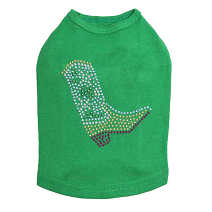 Boot (Green & Turquoise) - Dog Tank