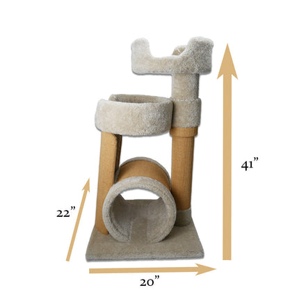 NANI-2 Cat Tower with 2 Cat Bed & Cat Scratcher