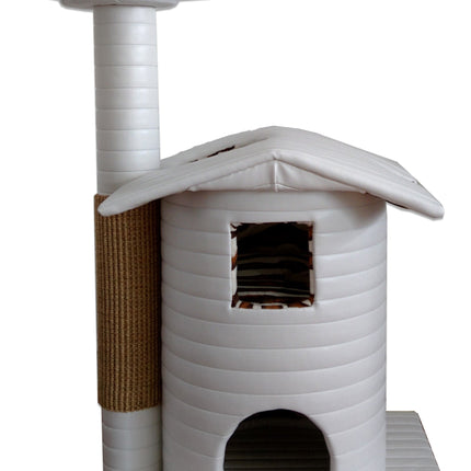 Queen's Kastle Luxury Cat Tower with Cat Bed